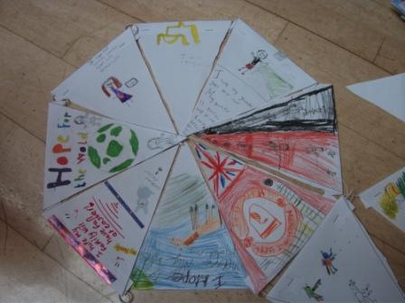 Hope flags for the bunting