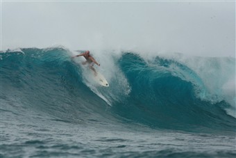 Phil Williams surfing