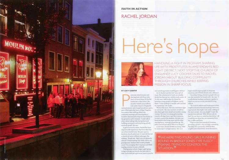 Heres Hope - Rachel Jordan article in Liberti Magazine