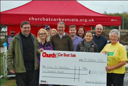Team present cheque to Essex Air Ambulance