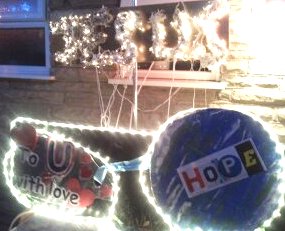 JESUS in lights with the message of hope